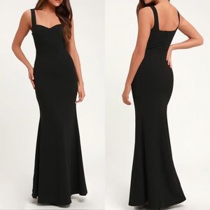 Lulus Sweetest Thing Maxi Dress Black Medium